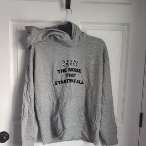 Disney Gray Sweater with Embroidered Characters